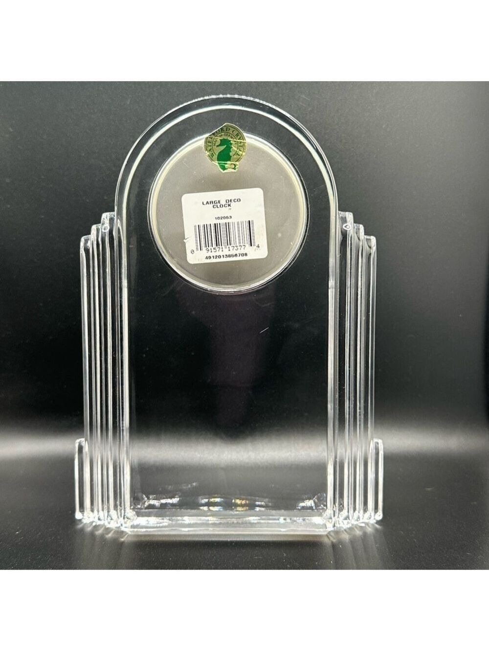 Waterford Crystal Art Deco Clock - Large 7" Tall - Picture 3 of 16